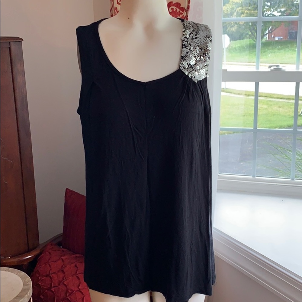 One Shoulder Sequin Tank